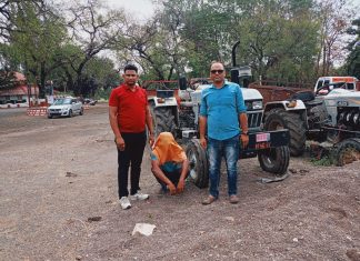 रेती तस्करीत ट्रॅक्टरसह आरोपीला अटक*