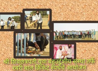 निखिल भाऊ सुरमवार यांच्या हस्ते रबरी बॉल क्रिकेट उद्घाटन सोहळा संपन्न..