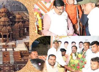 *बल्लारपुर शहरातुन अयोध्येला श्रीरामाचे दर्शनास्तव गेलेल्या रामभक्तांनी मा.ना.सुधीरभाऊ मुनगंटीवार यांचा सत्कार करुण मानले आभार*