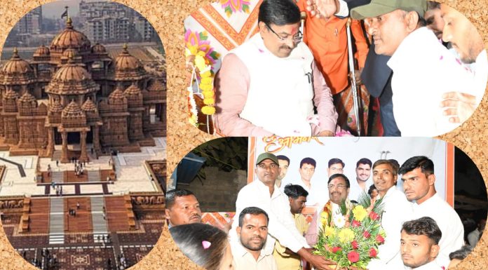 *बल्लारपुर शहरातुन अयोध्येला श्रीरामाचे दर्शनास्तव गेलेल्या रामभक्तांनी मा.ना.सुधीरभाऊ मुनगंटीवार यांचा सत्कार करुण मानले आभार*