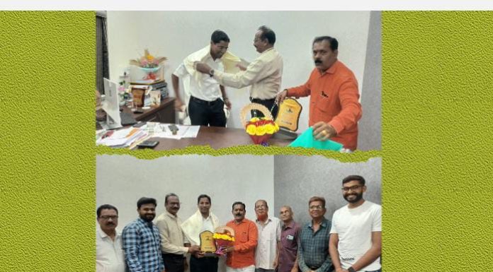 बल्लारपुर के मुख्य अधिकारी विशाल सर का बी,एस, ए, क्लब द्वारा भव्य सत्कार