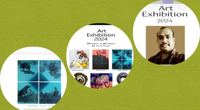 भद्रावतीच्या पंकज इटकेलवार, महेश मानकर यांची गरुड झेप —————————————- मुंबईच्या जागतिक स्तरावरील जहागीर आर्ट गॅलरीत कला प्रदर्शन .