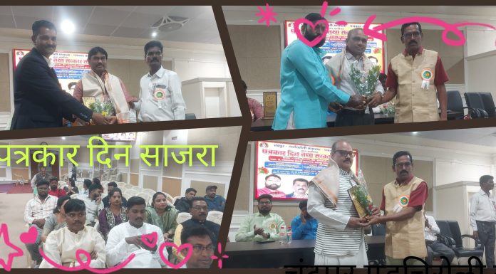 *चंद्रपूर – गडचिरोली संपादक – पत्रकार संघच्या वतीने पत्रकार दिन साजरा*